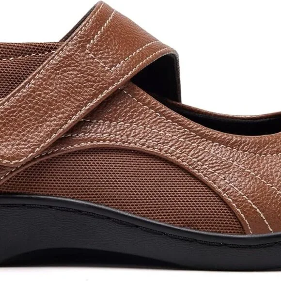 Women's Leather Mary Jane Flats Casual Dress Shoes Lightweight Size 8 - Picture 6 of 6